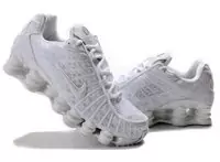 nike shox tl1 hommes nstl 007-all white pas cher